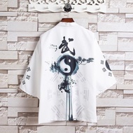 ((Hot Sale In Taiwan) Japanese Festival Jacket Style Kimono Haori Cardigan Ukiyo-E Harajuku Aoi Mach