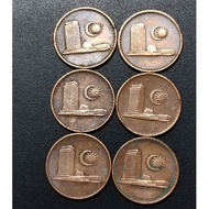 Malaysia 1st Series Parliament 1 Cent 1971 ( 6 Coins )