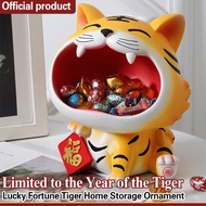 Living room storage bucket mascot tiger candy storage bucket fortune mascot key storage bucket