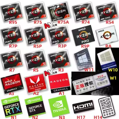 AMD Ryzen Label Sticker For Laptop PC Tablet Desktop Computer Mobile Digital Camera Personalized DIY