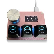 4+4 O3C+++ SayoDevice OSU O3C Rapid Trigger Hall Switches Magnetic Pink Switches Keyboard With Knob