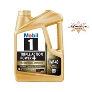 Mobil 1 Triple Action Power+ 0W40 4L Ultimate Full Synthetic Motor Oil * Petrol / Diesel / Hybrid * Made in Singapore