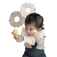 [SOWAN] Baby Bib Set in Pile Fabric with Detachable Collar 360-degree Drool Bib for Newborns Boys Gi