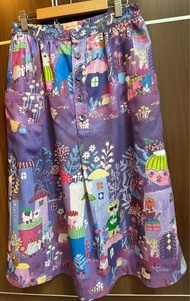 Mushroom X Yumi Kitagishi 紫色 印花裙 M 碼