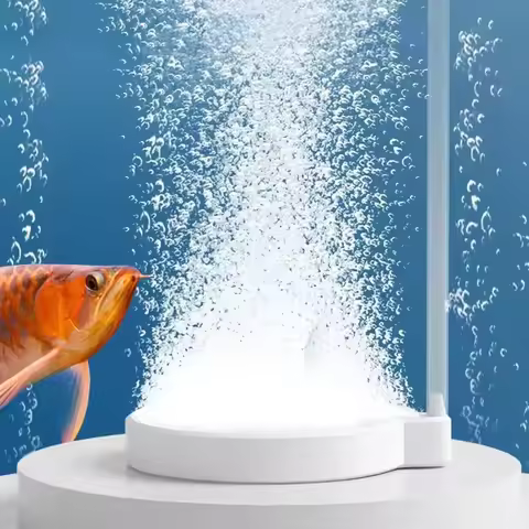 Nano Gas Disc Stone Fish Tank Bubble Aquarium Stone Bubble Disc Oxygen Pump Air Stone Air Refiner Si