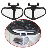 Reversing Rearview Mirror Auxiliary Real Glass Mirror 360 Degree Rotatable Front Rear Wheel Visible 