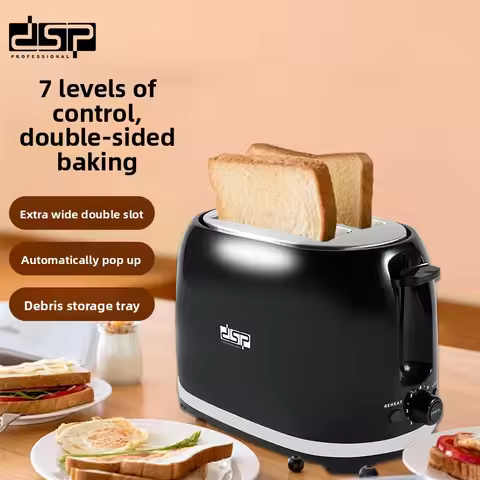DSP bread machine toaster bread machine breakfast machine European standard cross-border black expor