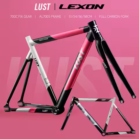 2025 LEXON Super Light LUST AL6066 Track Frame Set/Single Speed FIXED GEAR FRAME SETS Road Bicycle F