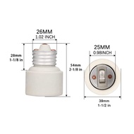 ALUCSET 12 Pcs Medium Screw Base to Medium Base Light Bulb Socket Porcelain Extender, E26 E27 to E26