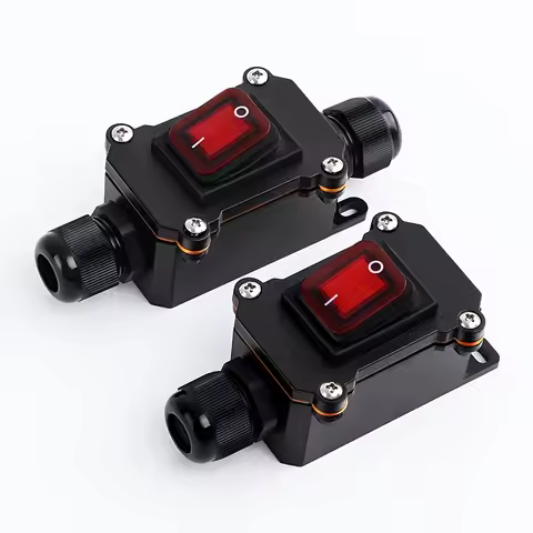 IP65 outdoor rainproof and waterproof ship type switch 12/24V16/30A power supply intermediate switch