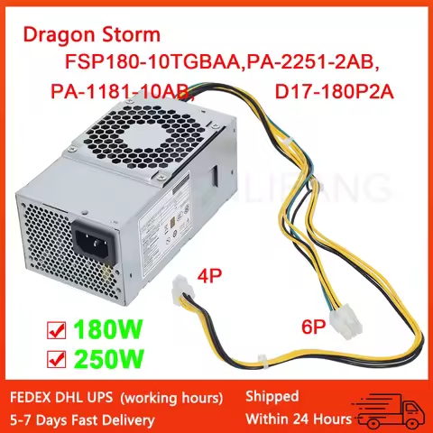 For Acer Veriton E450 D650 D850 X4660G 6Pin 180W PSU PA-1181-10AC PA-1181-10AB FSP250-20TGPAA PA-225