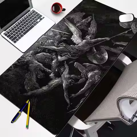 Gothic Desk Mat Hell Gustave Dore Large Mouse Pad Keyboard Mat Rubber Mouse Pad Computer Accessories