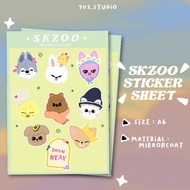 skzoo sticker sheet stray kids character