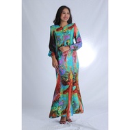 EZE FASHION 11331 JUBAH DRESS CHIFFON SILK WITH PRINTED