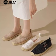 Joy&Mario Shoes Women Loafers Fisherman Shoes Summer Mesh Shoes Fashion Espadrilles Slip-On Casual S