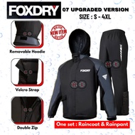 FOXDRY 07 UPGRADED VERSION RAINCOAT SET (Baju Hujan FOXDRY Set Baju & Seluar Original )-Raincoat Mot