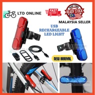 USB Rechargeable Rear Light Cycling Blinker LED Taillight Safety Warning Light