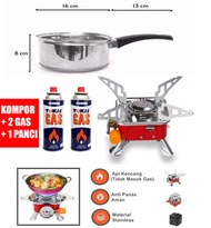 Terlaris [ Dapat Tas Lengkap ] Kompor Gas Camping Mini Portable Stove Mini Alat Masak Gunung Premium