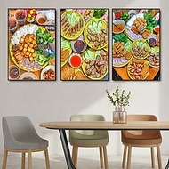 Tranh tráng gương treo tường trang trí quán bún đậu mắm tôm,Tranh trang trí quán (Tặng kèm đinh 3 ch