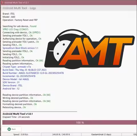 Android Multi Tool AMT License Unlocking and Flashing Tool for Smart Phones