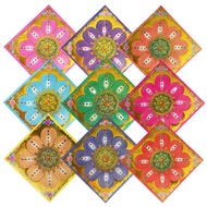 Double-sided Nine-Color Glass Color Gold/Bronzing Gold Double-Sided Nine-Color Glass Lotus Paper 19c