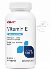 GNC Vitamin E維生素E 671mg 60 SOFTGELS 軟膠囊60粒