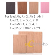 Carrist Apple Ipad 5 / Ipad 6 / Ipad 7 / Ipad 8 / Ipad Air 3 / Ipad Mini 5 / Ipad Air 4 / Ipad Pro 11 2020 / Ipad Pro 11 2021 Natural Wooden Flip Pouch Case Cover Stand Casing Housing