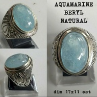 cincin batu Aquamarine beryl