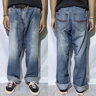 Celana Panjang Jeans Nix The Ultimatum  Blue Washed Fading Reguler 