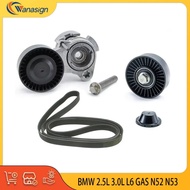 AUTO ENGINE PARTS Belt Tensioner Pulley set For BMW 1 3 5 6 7 X1 X3 X5 Z4 2.5L 3.0L L6 24V GAS 2.5 3