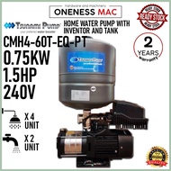 TSUNAMI PUMP HOME WATER PUMP WITH INVENTOR AND TANK - 0.75kW / 1.5HP / 240V / 50HZ - CMH4-60T-EQ-PT