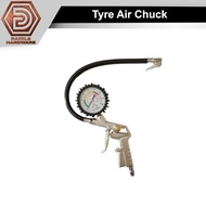 Tyre Air chuck Hose tyre chuck Steel tyre chuck with meter short air chuck mata pam angin tayar air