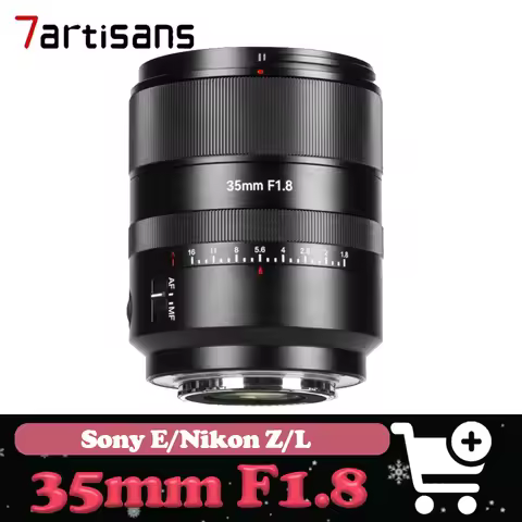 7artisans AF 35mm F1.8 Full Frame Protrait Lens F1.8 Wide Aperture Bokeh Prime Lens for Sony A6400 A