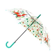 雙龍可愛動物透明傘 大傘面防風環保傘(狐狸)