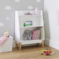 全城熱賣 - 兒童書架簡易落地實木飄窗玩具書櫃收納櫃置物架家用繪本架白色