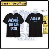 ADLV T-Shirt-Model 42- Blue Letter, ADLV Loose Shirt for Men and Women
