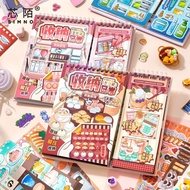 Miniature 3D Game Sticker Set-Snack Shelf Handbook, Educational Toys, Children DIY Handmade Sticker 