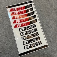 DT SWISS FR571 Wheel Set Sticker Mountain Bike Wheel Rim Rim Bicycle Sticker Customized Bicycle Pers