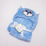 Selimut Bayi Topi Boneka Karakter Fleece / Selimut Bayi Topi Animal / Baju Baby gracia