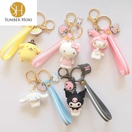GANTUNGAN Sanrio Kuromi Cinnamonroll Melody Keroppi Character Strap Keychain Keychain for Keychain B