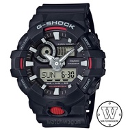 [Watchwagon] Casio G-Shock GA-700-1A Black Resin Band GA-700 GA700 Analog Digital Gents Sports Watch
