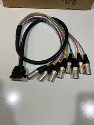 DB25 to xlr/trs/rca ทำจากสายมัลติคอร์8chของDynacomหัวของLidgeทั้งชุด