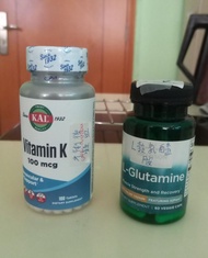 Available 全新維他命 K 100mcg 100 粒 及 左旋麩醯胺酸 500mg 60 粒. Brand new Vitamin K 100mcg & L Glutamine 500mg.