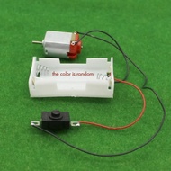130 Motor Kit, With 2xAA Battery Storage Case And Switch,16500 RPM, DIY Electronic Motor Circuit Mod
