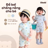 Obebi 8-22KG DB10 Summer Sunscreen Children's Swimsuit with Sea Pattern