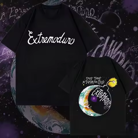Heart on Fire by Extremoduro Rock Band: Unisex Plus Size Y2k Cotton High-Street Harajuku Style Stree