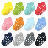 6Pcs/Set Kids Floor Socks Baby 0-8Yrs Student Rainbow Trampoline Socks Girls Boy Star Dot Cotton Boat Sock