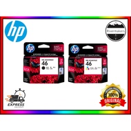 HP 46 BLACK / 46 COLOUR INK CARTRIDGE ( 100% ORIGINAL )