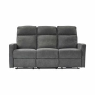 KOSMO 3RR SEATER (FAB) DK GREY FABRIC RECLINER SOFA