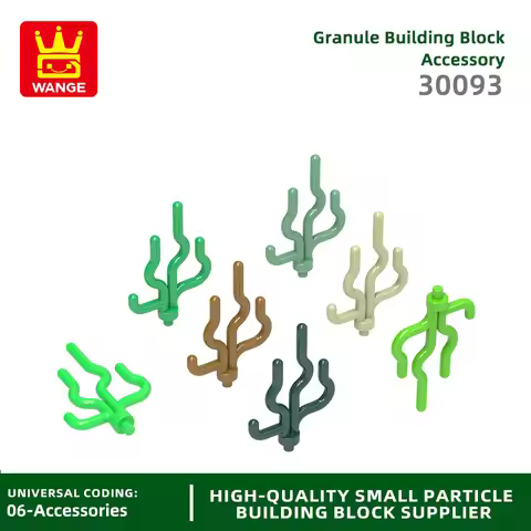 Wange93Pcs/lot 30093 Plant Seaweed Tree Leaves Building Block Moc Color Accessories Compatible with 